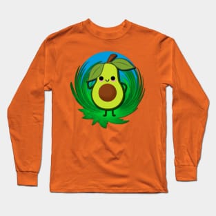 Kawaii Avocado Long Sleeve T-Shirt